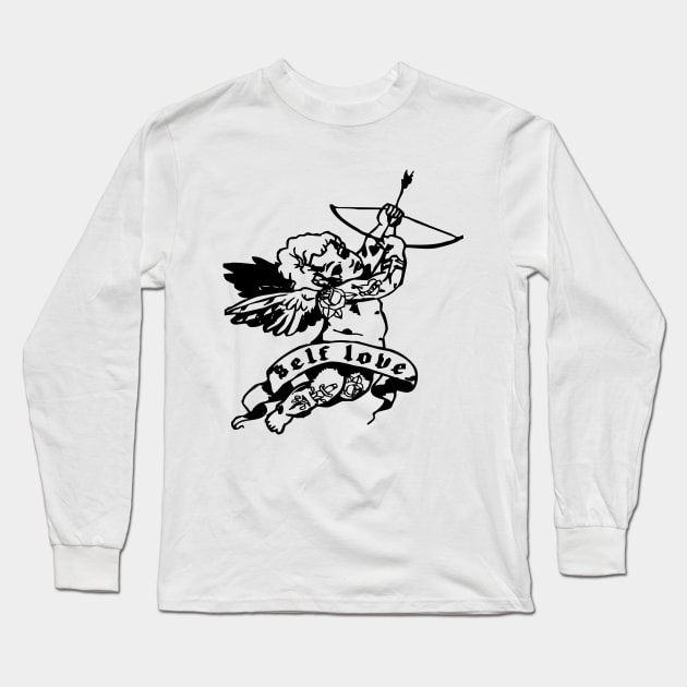 I Believe In Myself - baby angel with arrow tattoo Long Sleeve T-Shirt by the.happynista